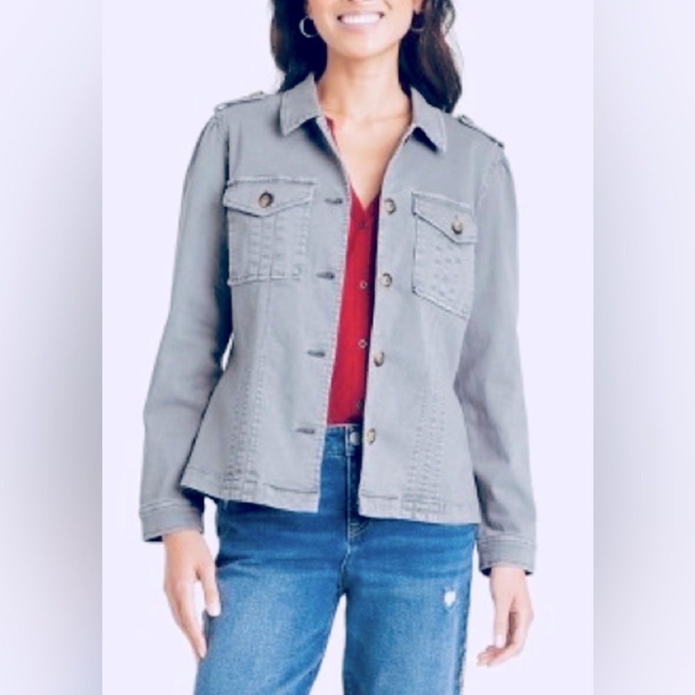 Knox Rose Light Grey Utility Lightweight Jacket